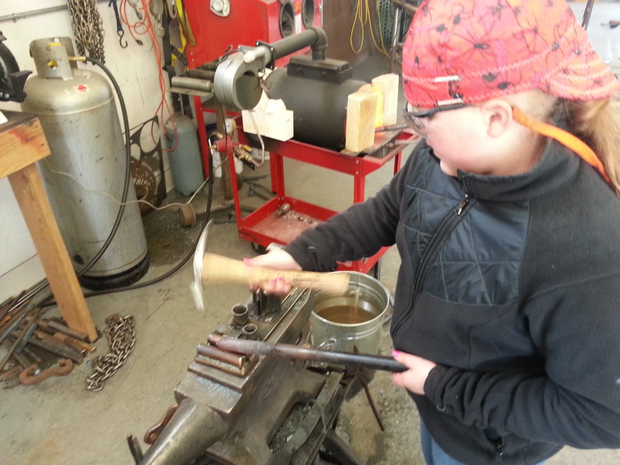 Madelynn forging acorns