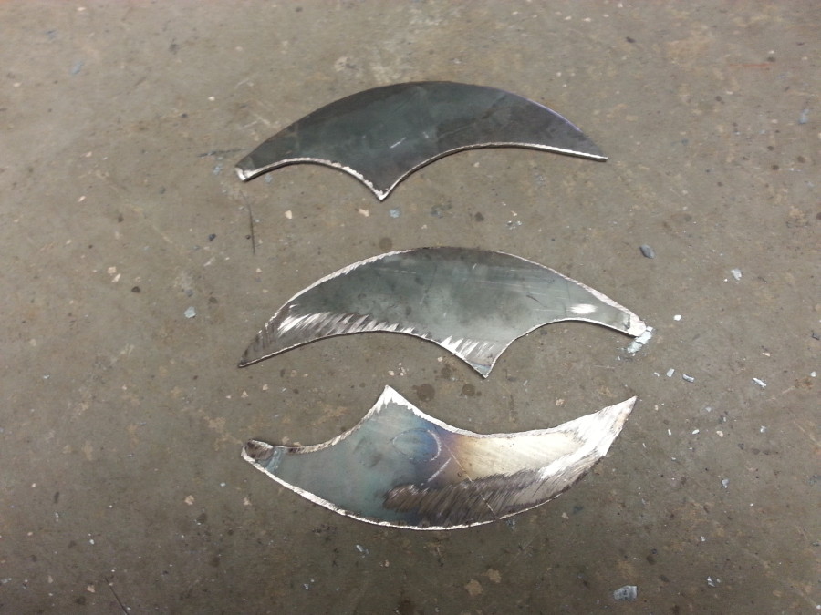 Plasma cut the leaves