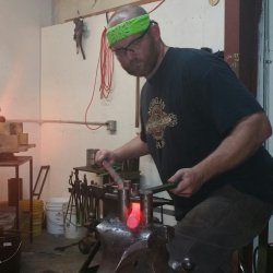 using bending forks to shape the bar stock