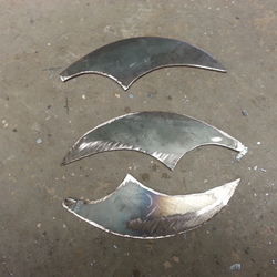 Plasma cut the leaves