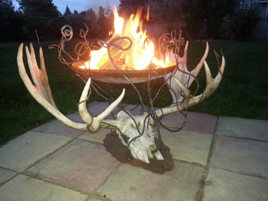 Custom Moose Head Fire Pit